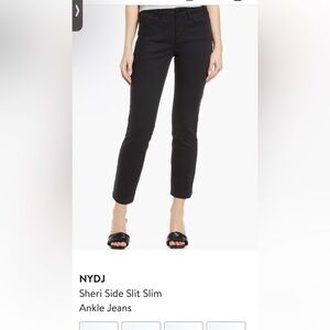 NYDJ Sheri Side Slit Slim Ankle Jeans